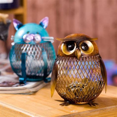 metal owl money box|Owl Money Box .